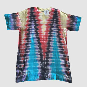 Tomcat Tie Dye Creations Men's Zig Zag Design T-Shirt Multi, NWT-Size Small